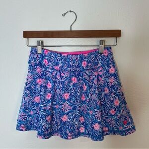 Lilly Pulitzer Luxletic Aila Skort Pink Blue UPF 50+ Athleisure Size XS